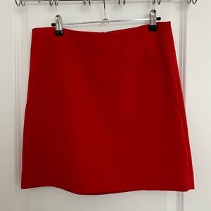 LOFT Mid-rise Skirt Orange/Red Sz 4